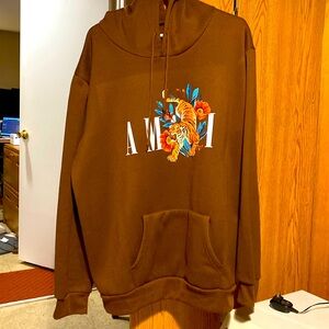 Brand new brown Amiri REP! XL Hoodie with kangaroo pockets